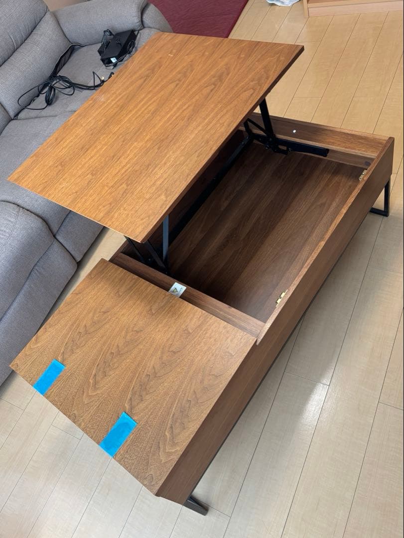 ニトリ　昇降センターテーブル　Nヒバリ 120 MBR 訳あり