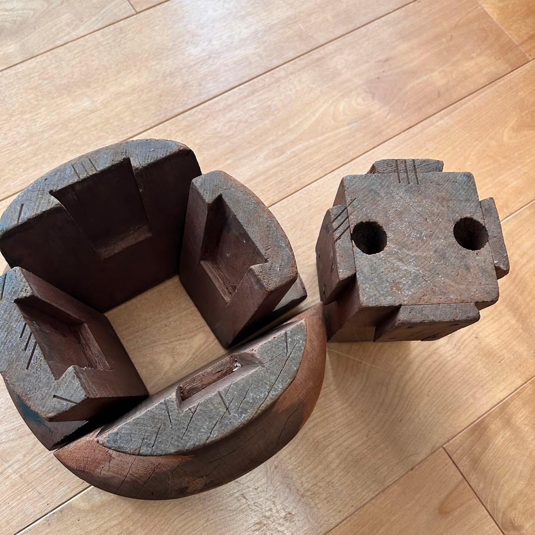 帽子木型　ベレー帽　割り型　アンティーク