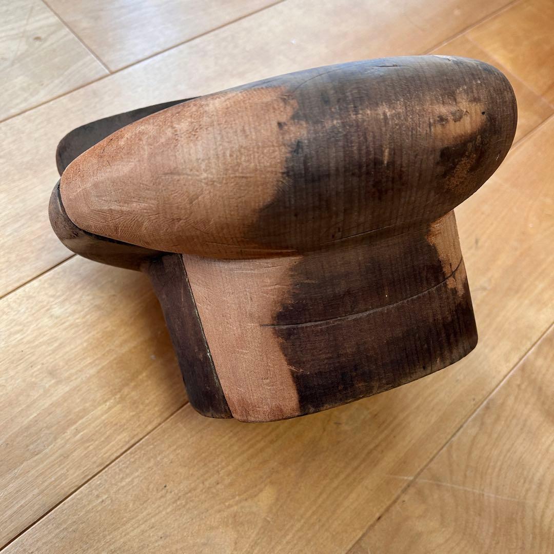 帽子木型　ベレー帽　割り型　アンティーク