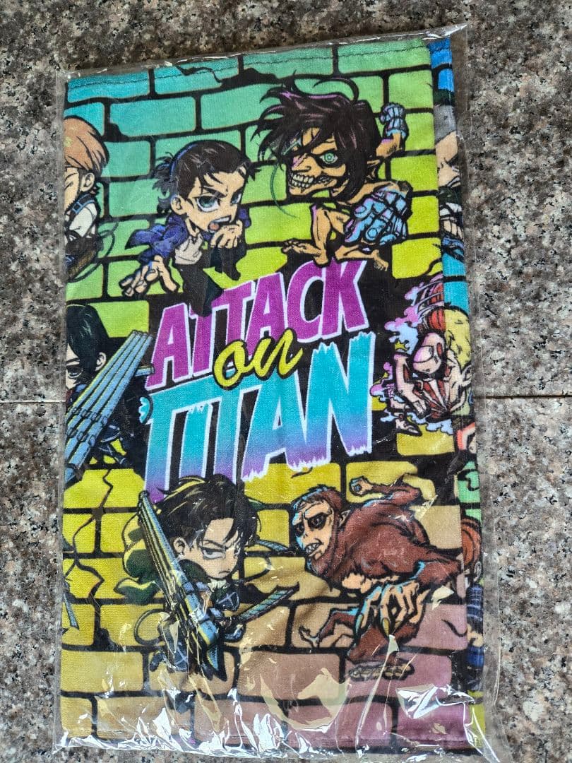 【新品未開封】進撃の巨人スポーツタオル 進撃の巨人／福岡ソフトバンクホークス ハンドタオル（始祖の巨人