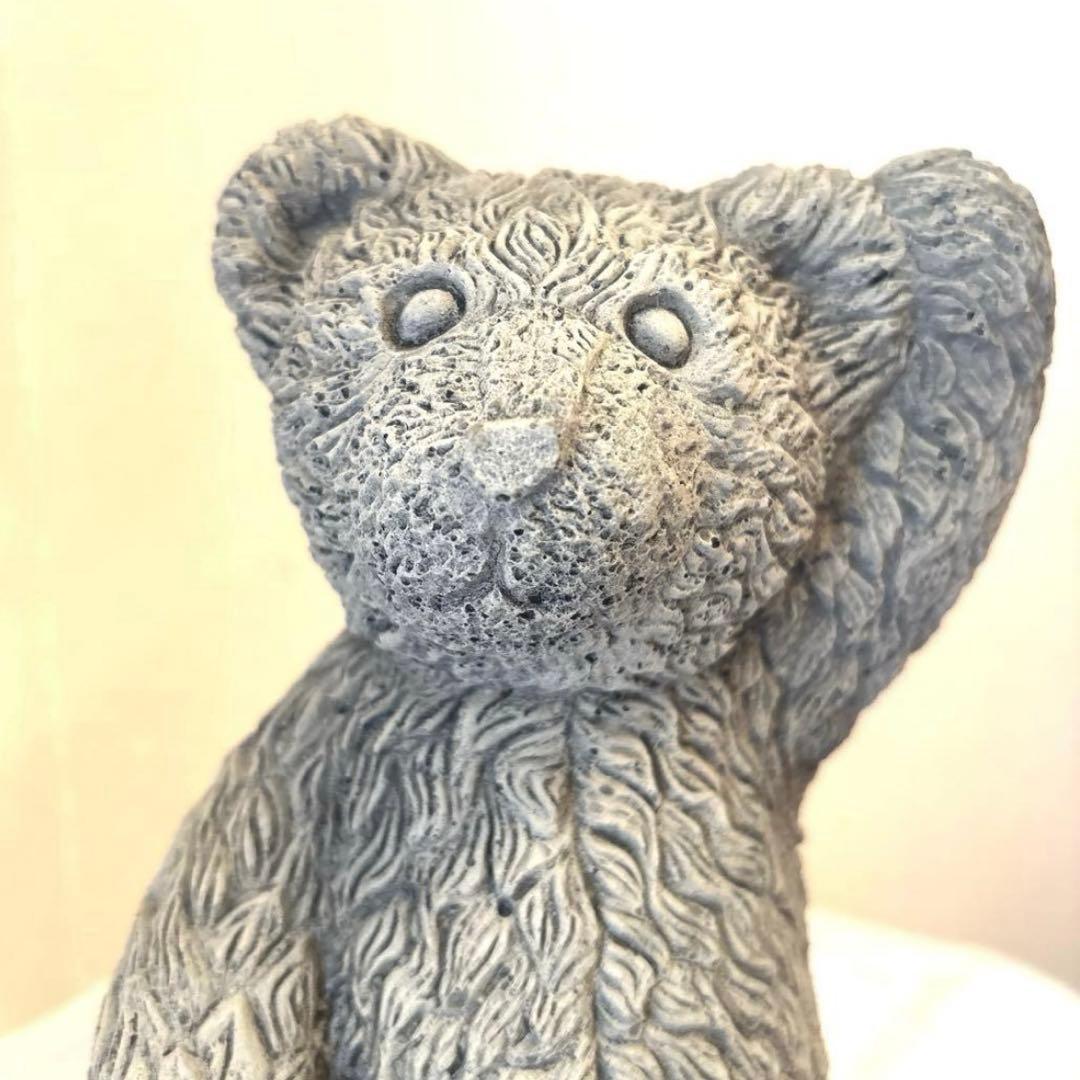 テディベア　ガーデンオブジェ　熊置物　ストーンオブジェ　ガーデン雑貨