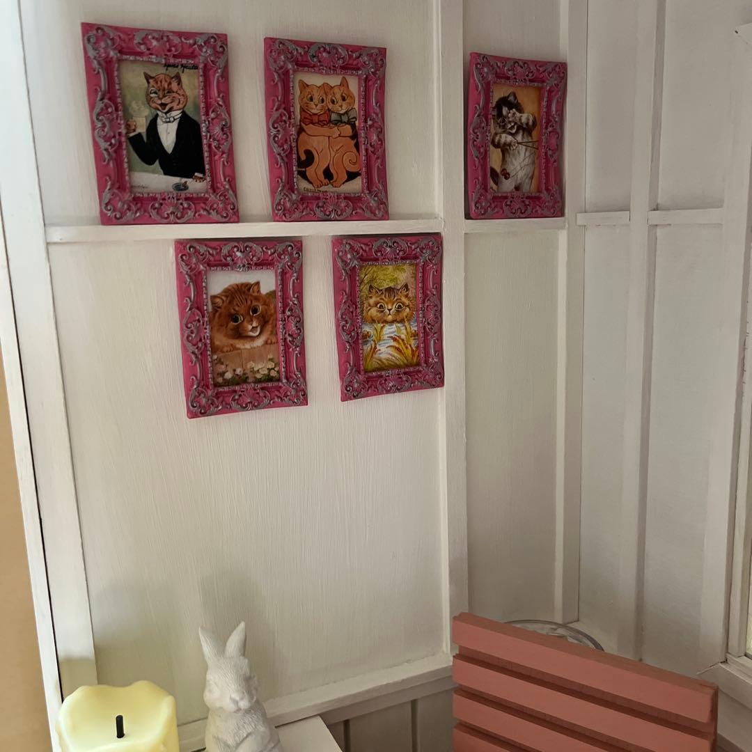 木製　ドールハウス　友達も呼べちゃう　背景にも　ゆずり　ベッド付き