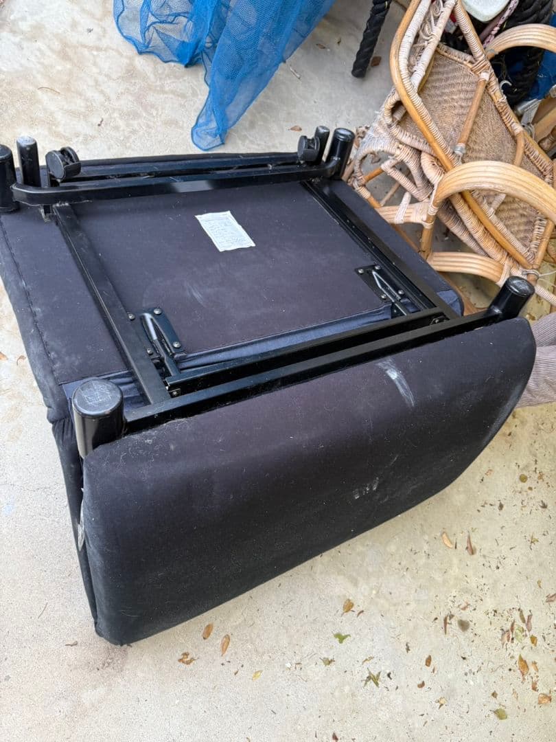 ソファーベッド　シングルベッド　フランスベッド　3つ折りベッド　専用カバー付き