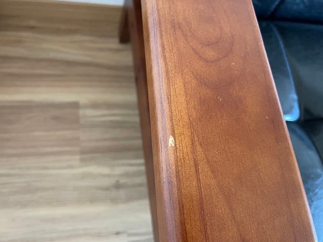 【カリモク風】ブラック 2人掛けソファ革(取りに来て頂ける方限定)