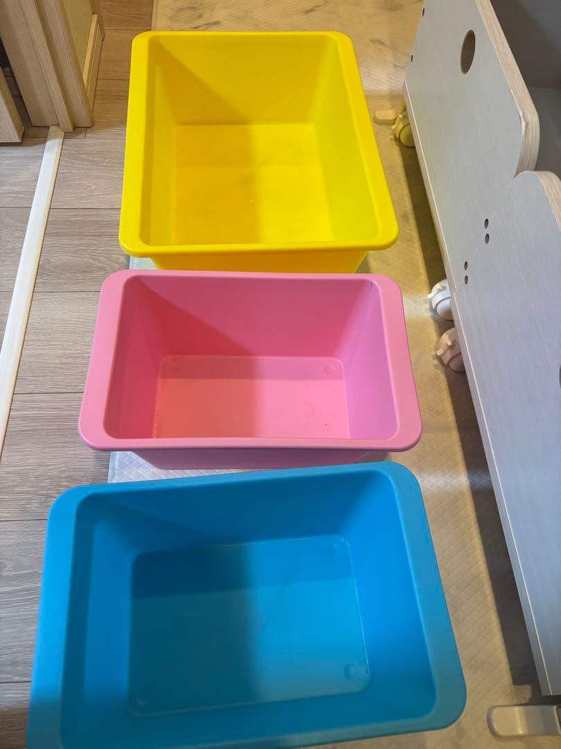 美品☆【直接引き取り可能】アイリスオーヤマ パステル おもちゃ 収納 絵本棚付き