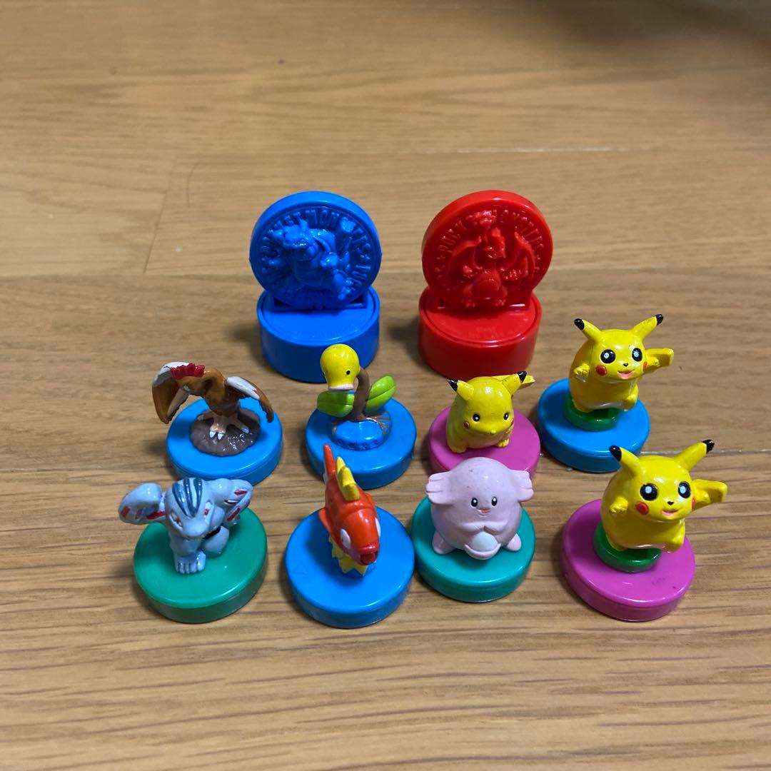 初期グッズ】 ポケモン スタンプ 10個セット ミニフィギュア レトロ