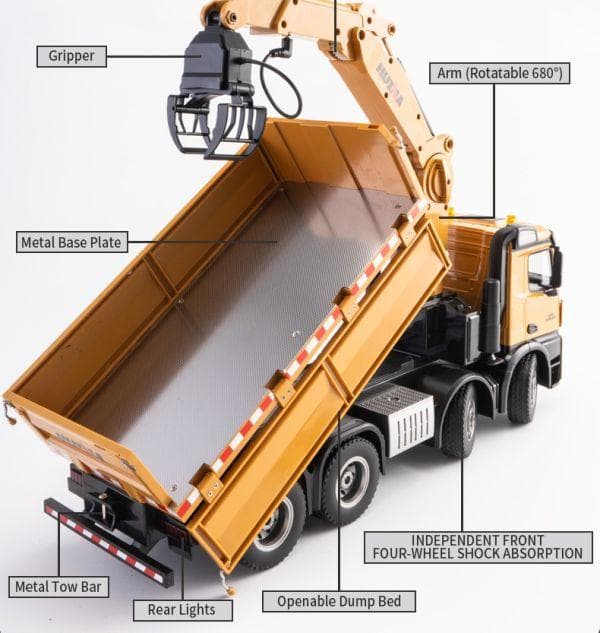 1/14 2.4GHz 26ch 4軸8輪 折り曲げ式 クレーントラックR/C