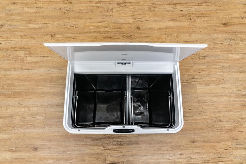 【新品・送料無料】センサー自動開閉式　2分別　ダストボックス　50L