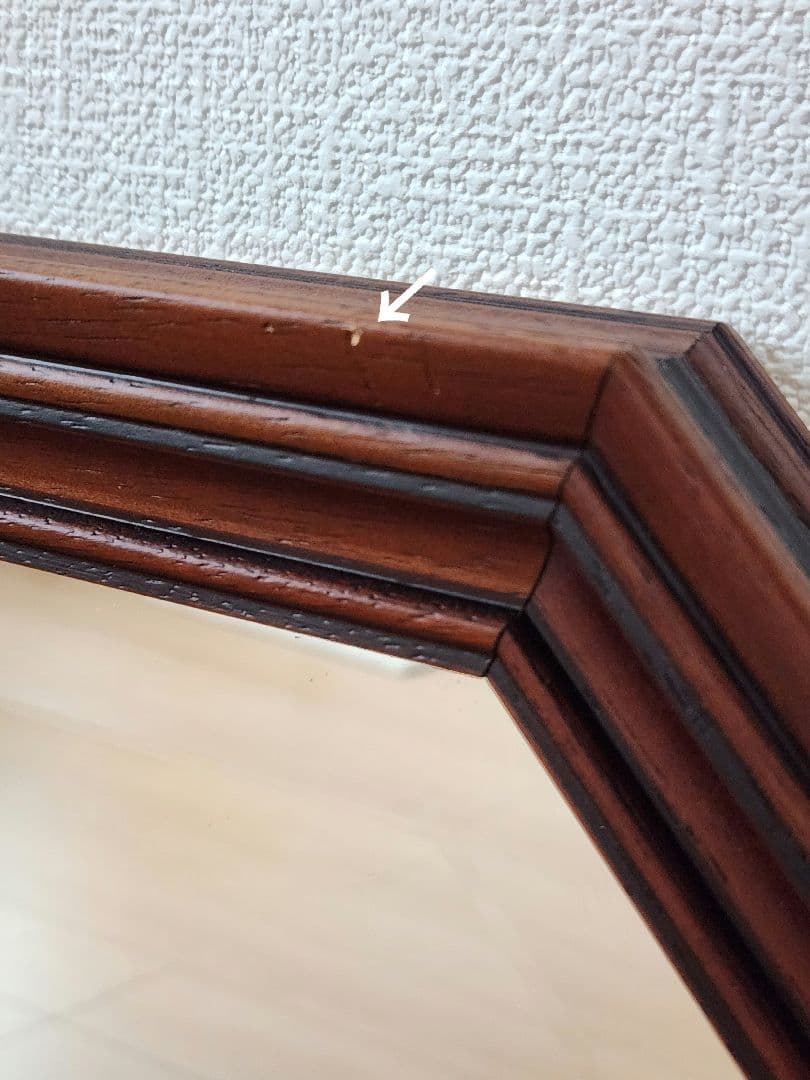 壁掛け ミラー 鏡 イタリア製 八角鏡 ヴィンテージ 蚤の市