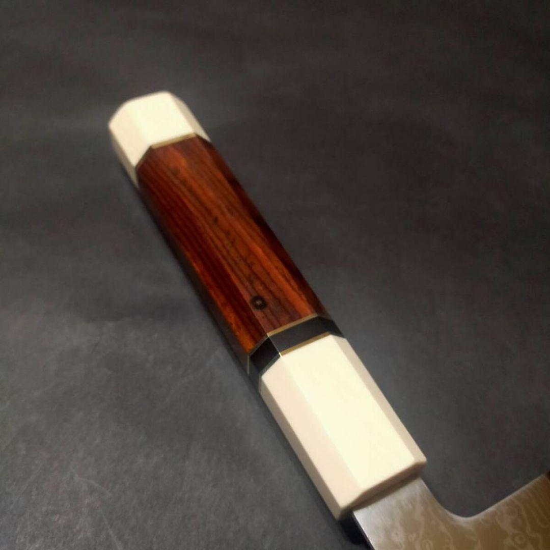 67層ダマスカスV金10号ステンレス牛刀240mmデザートアイアンデュポン八角柄