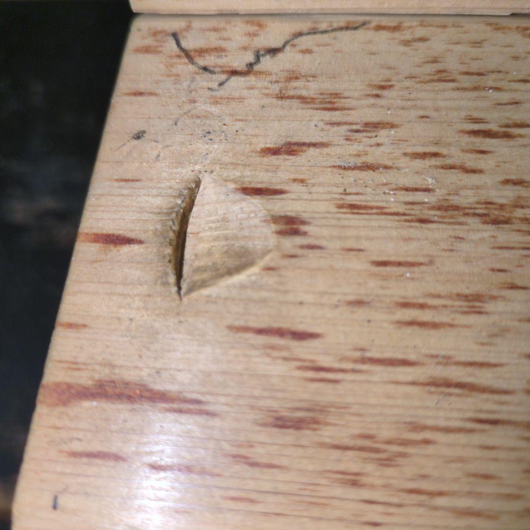 古い時代の文机 隠し箱付き