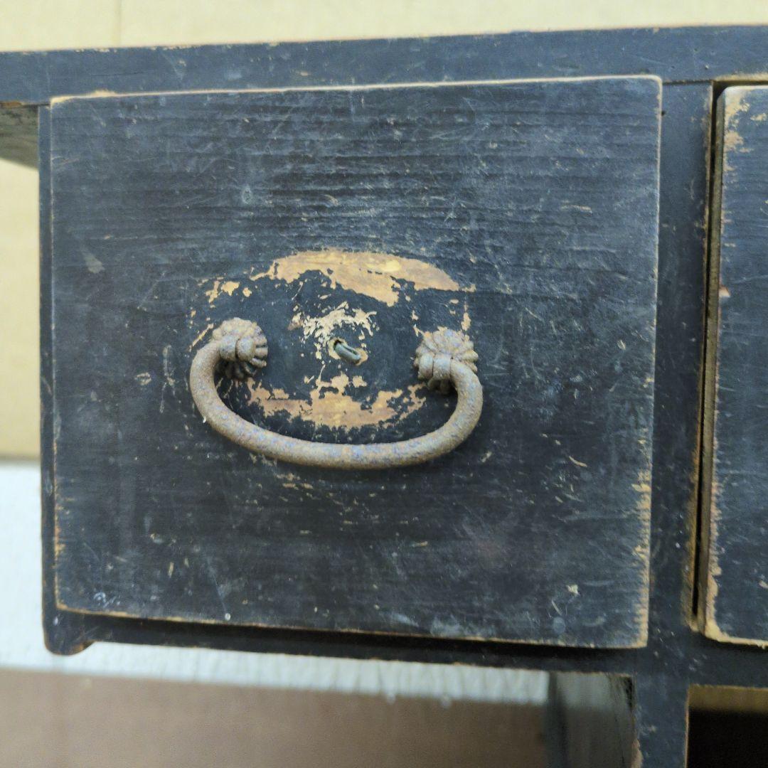 古い時代の文机 隠し箱付き