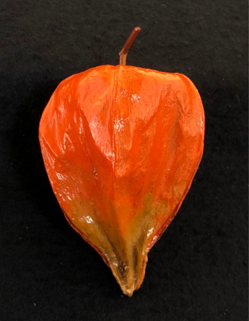 《R》茶道具 鬼灯香合 讃岐漆作家 藤岡研斎作 共箱 260209け1