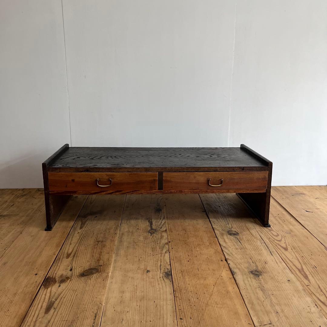 アンティーク ローテーブル 文机 テレビ台 昭和レトロ 無垢材 z759