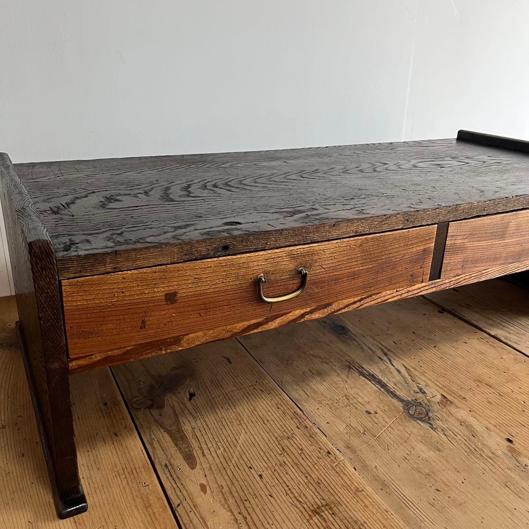 アンティーク ローテーブル 文机 テレビ台 昭和レトロ 無垢材 z759