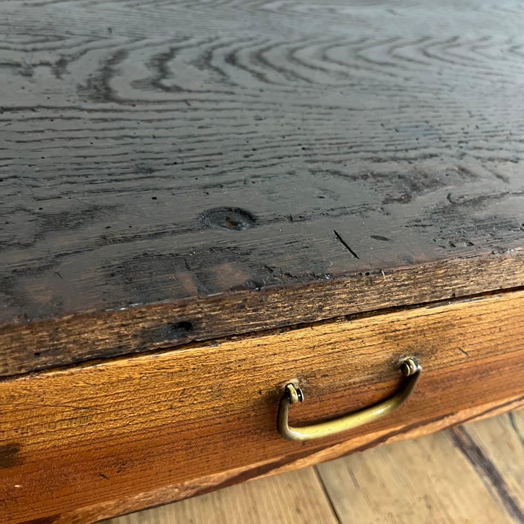 アンティーク ローテーブル 文机 テレビ台 昭和レトロ 無垢材 z759