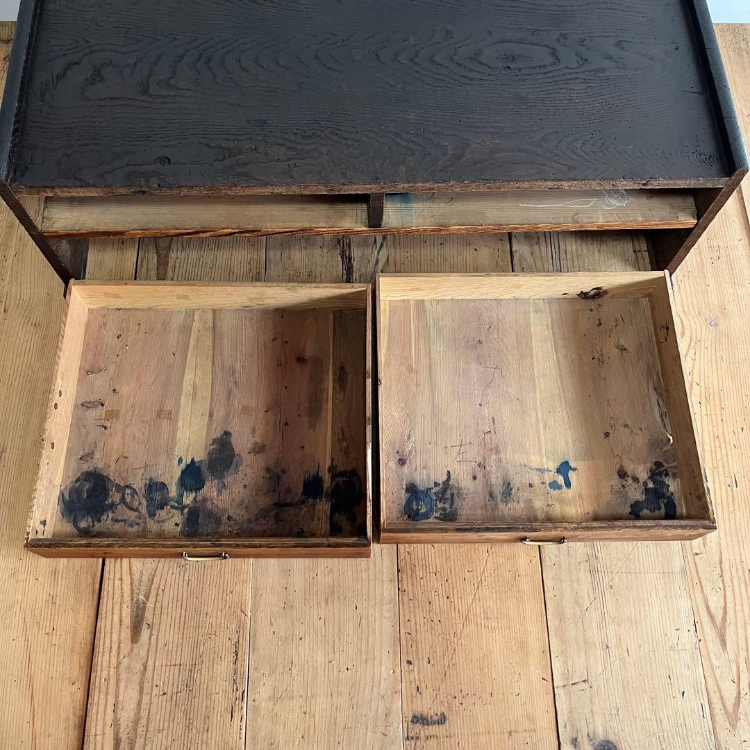 アンティーク ローテーブル 文机 テレビ台 昭和レトロ 無垢材 z759