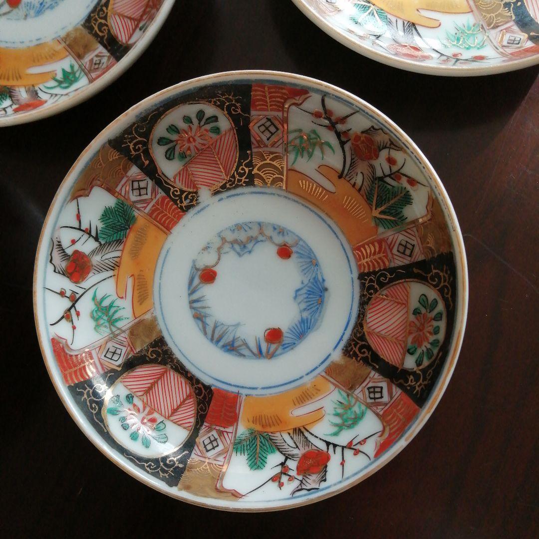 美濃焼　染付色絵小皿　20枚　12.3cm　大正期