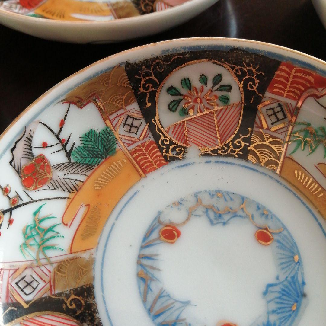 美濃焼　染付色絵小皿　20枚　12.3cm　大正期