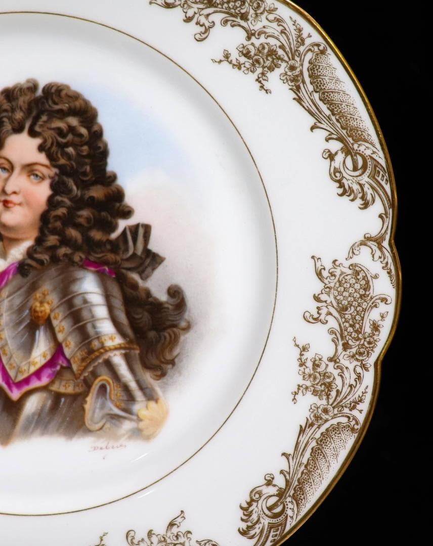 オールド・セーブル 1846年製 金彩 大型 24cm ルイ14世 飾り皿 - メルカリ