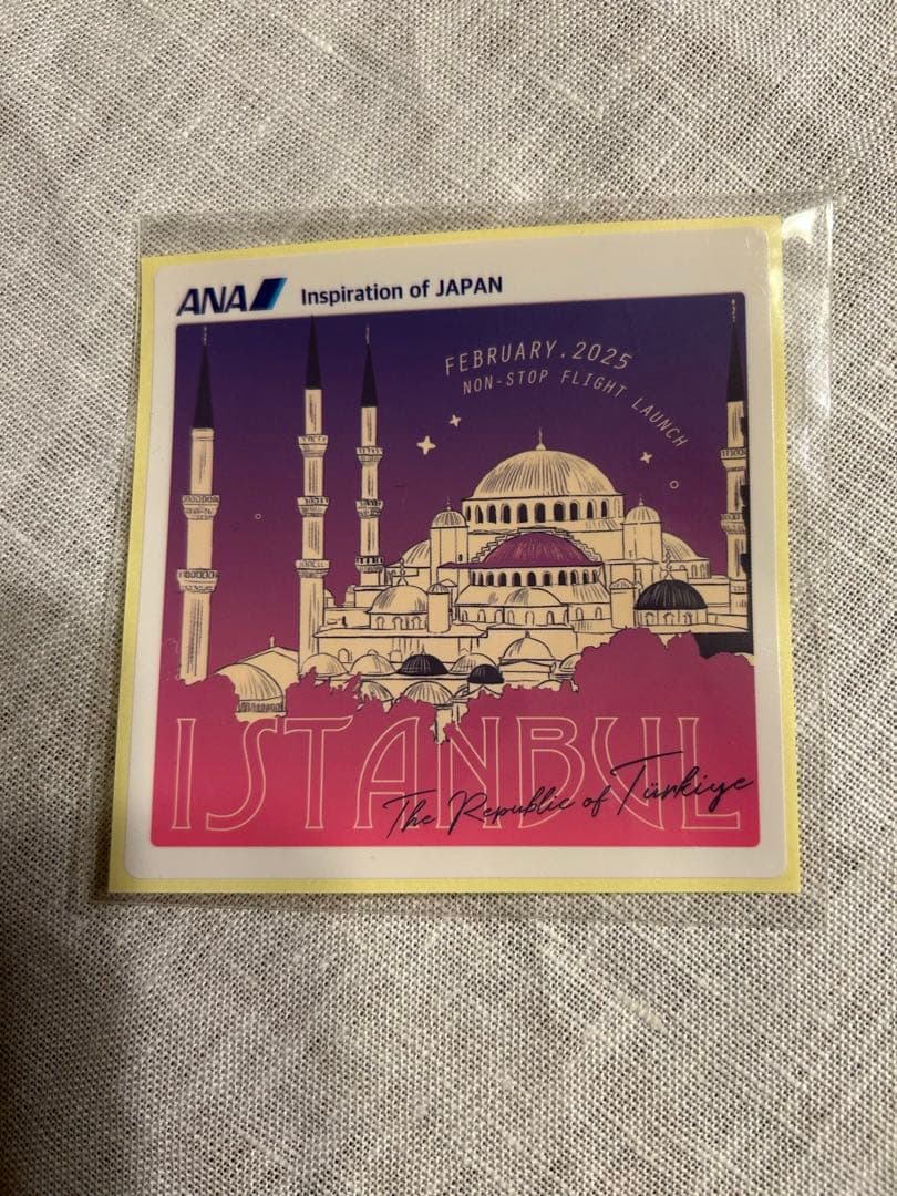 レア】ANA 全日空 羽田＝イスタンブール 就航記念 ノベルティグッズ