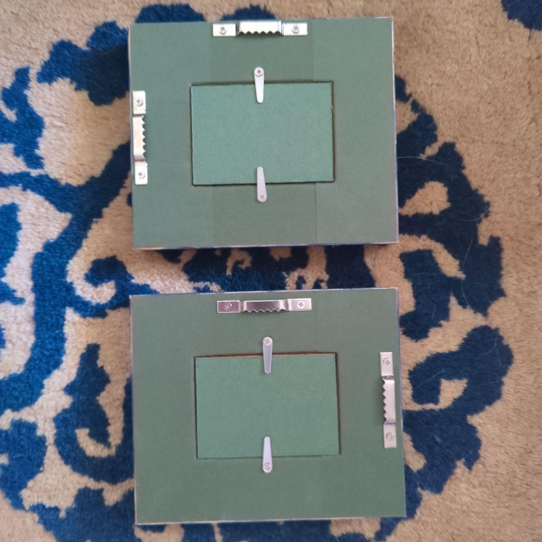 イタリア製、ミニフォトフレームふたつセット