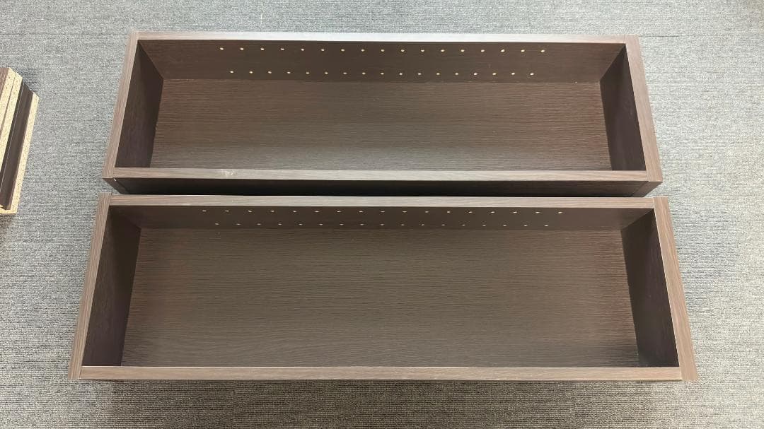 【ほぼ完品】ニトリ スライド書棚 モッサ80 ダークブラウン 本棚 収納