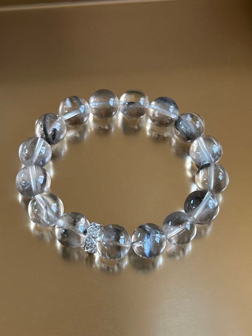 高品質　プラチナルチル　天然石ブレスレット