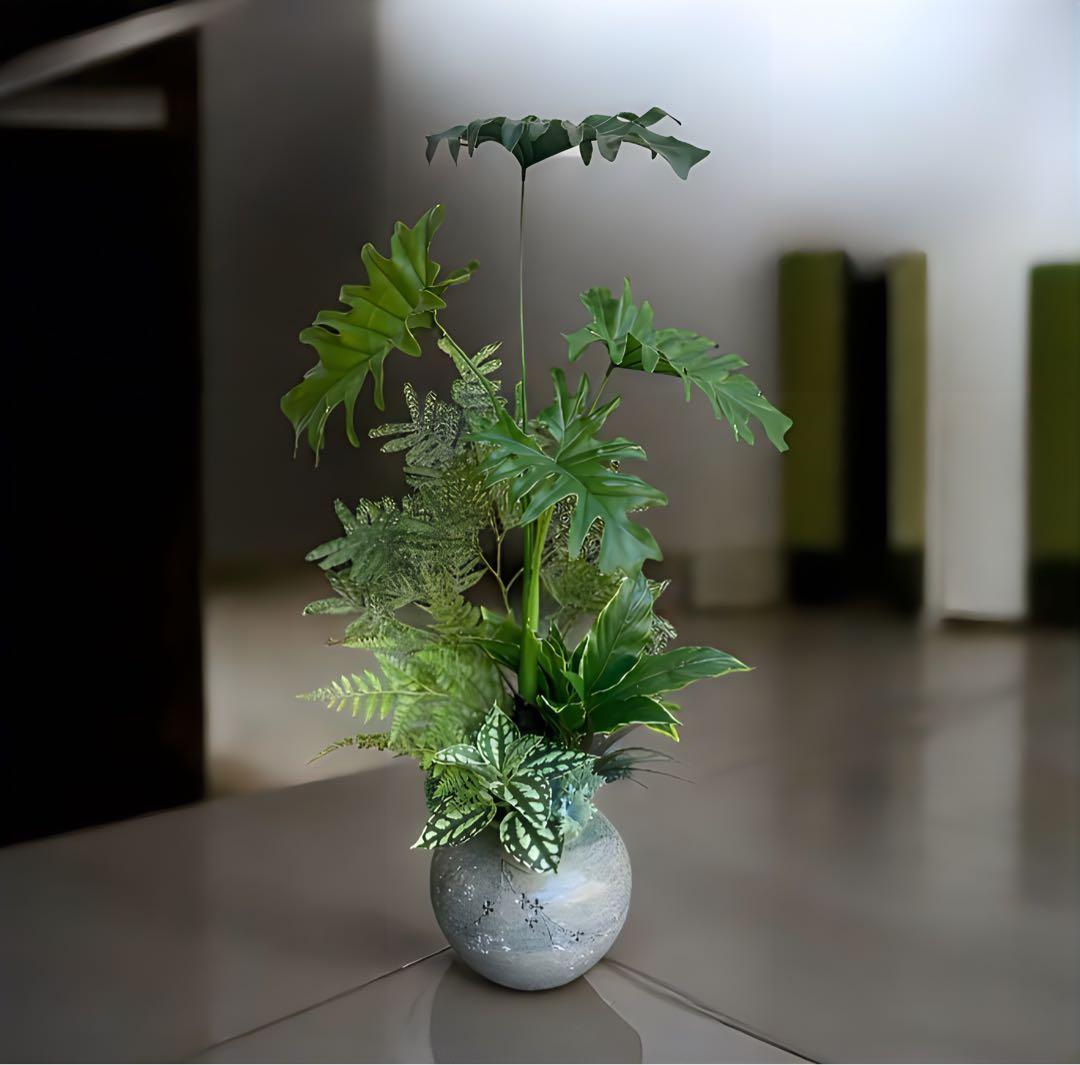 光触媒　人工観葉植物　モンステラ　フェイクグリーン　スプリットアレンジ10ne