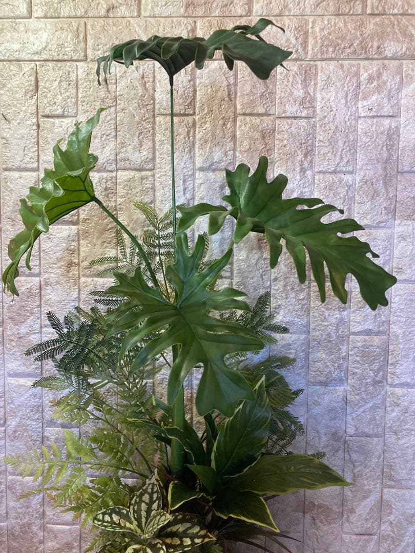 光触媒　人工観葉植物　モンステラ　フェイクグリーン　スプリットアレンジ10ne