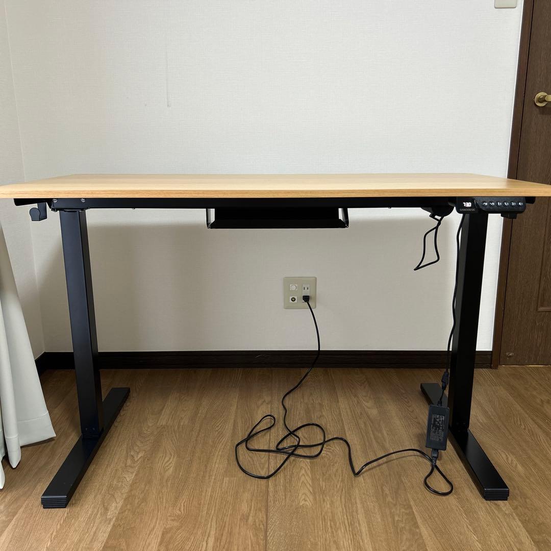 【ほぼ新品】SANODESK 電動昇降デスク E150 メイプル天板