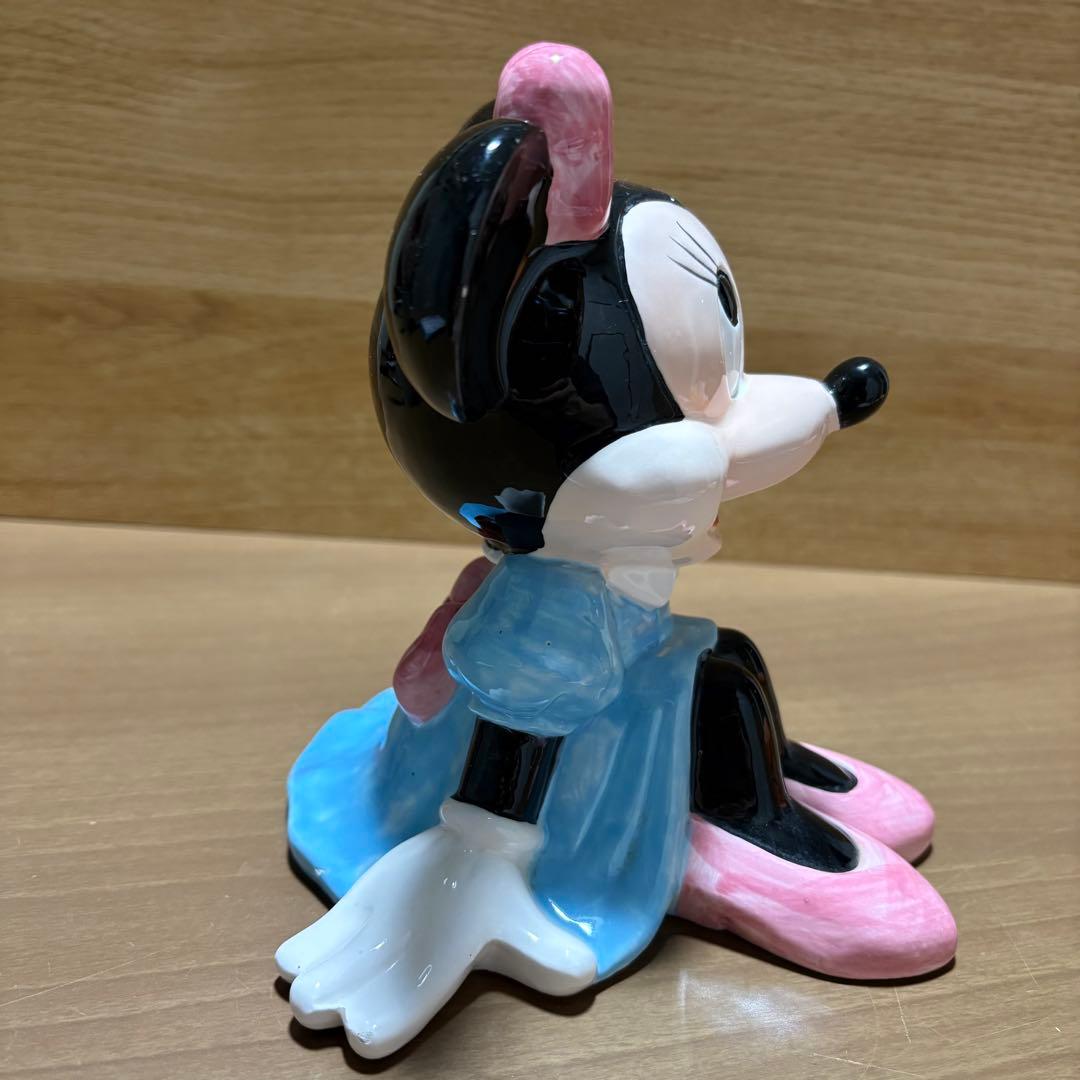 Disney ディズニー ミニーマウス 陶器 貯金箱 レトロ - メルカリ