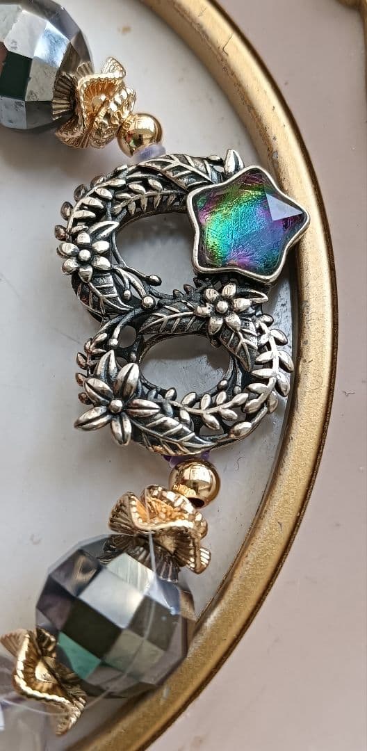 激レア！レインボーカラーのギベオンのパーツ、テラヘルツスイカ、ボリビアアメジスト