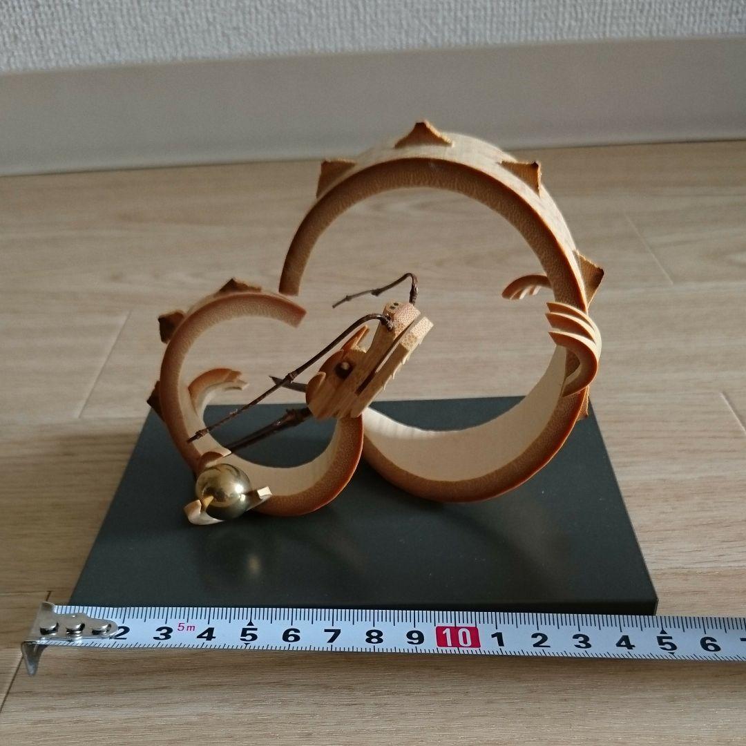 【一点物・開運招福】職人技が光る！竹細工『無限龍』 風水インテリア
