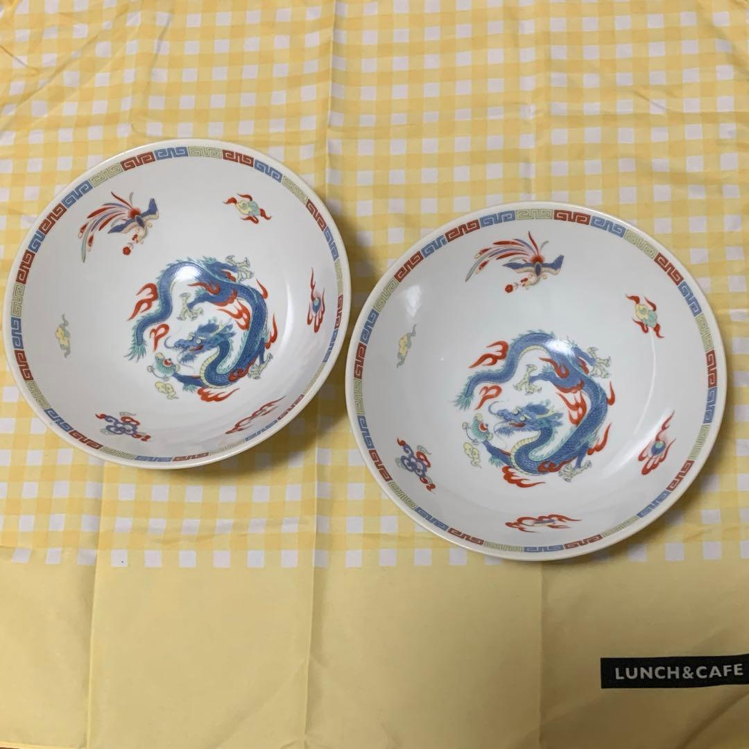 Sango china japan 中華皿ラーメンどんぶりセット　昭和レトロ