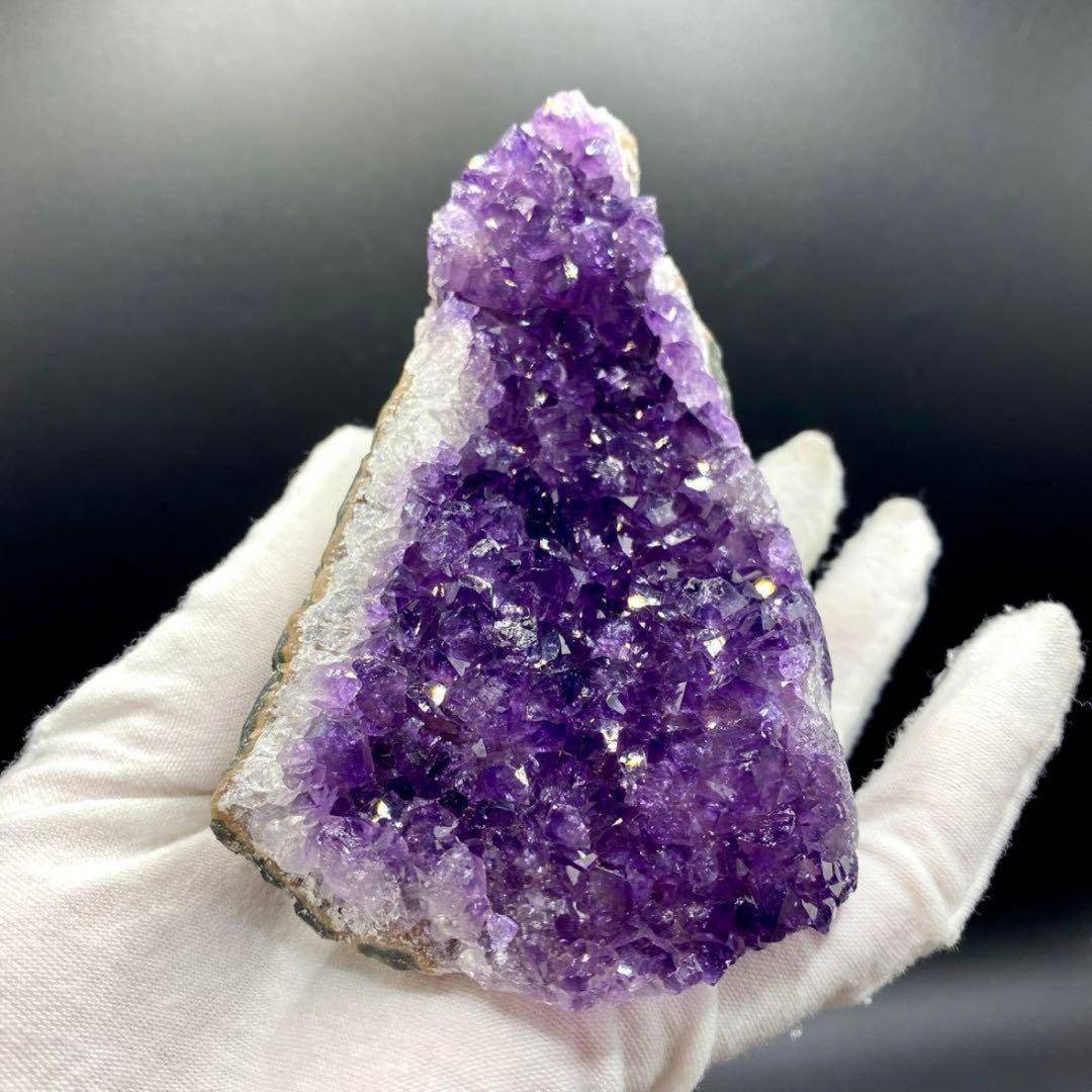 高品質 アメジスト クラスター 468g☆美結晶☆美極濃紫