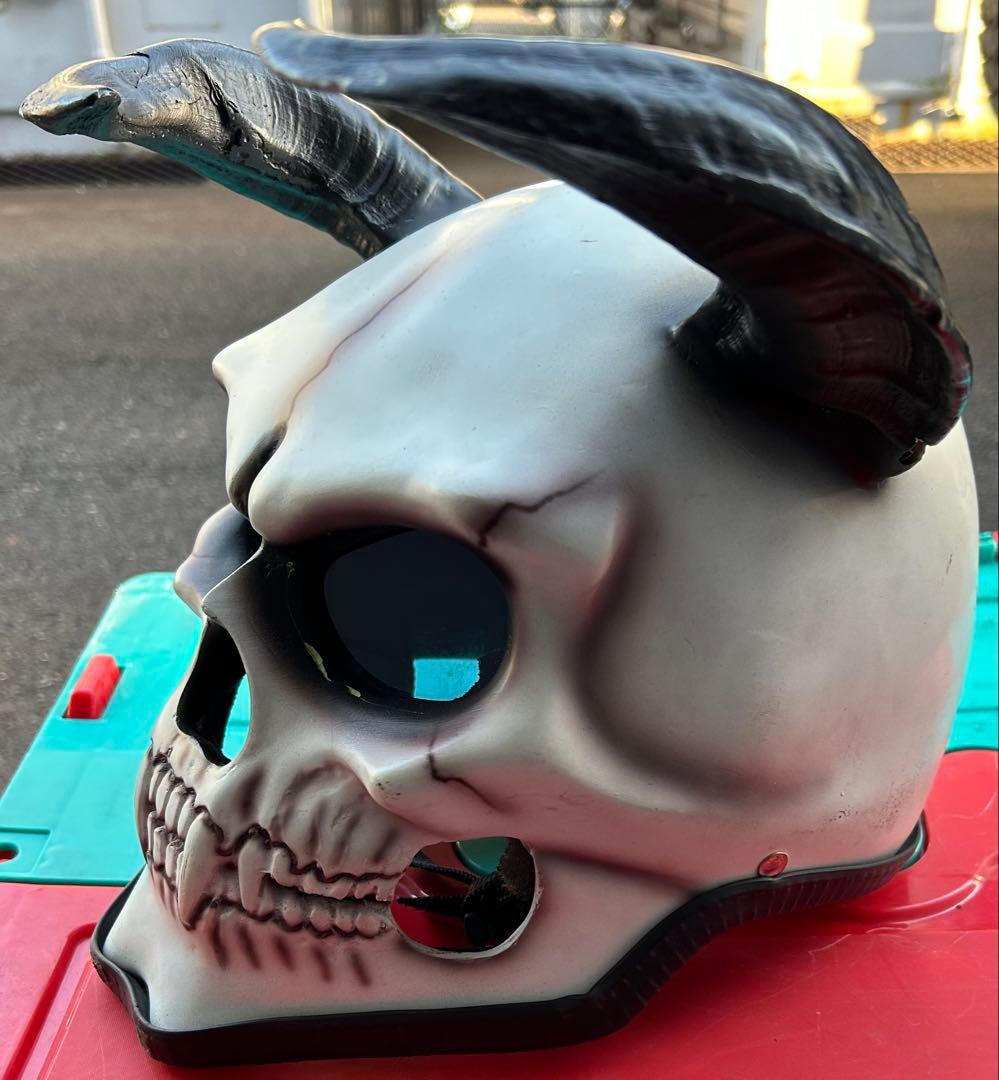 スカルマスク 角付き ホワイト ブラック