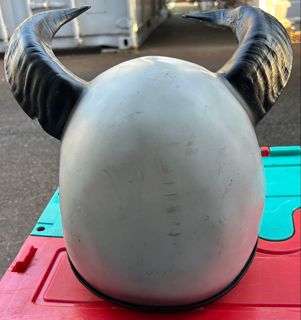 スカルマスク 角付き ホワイト ブラック