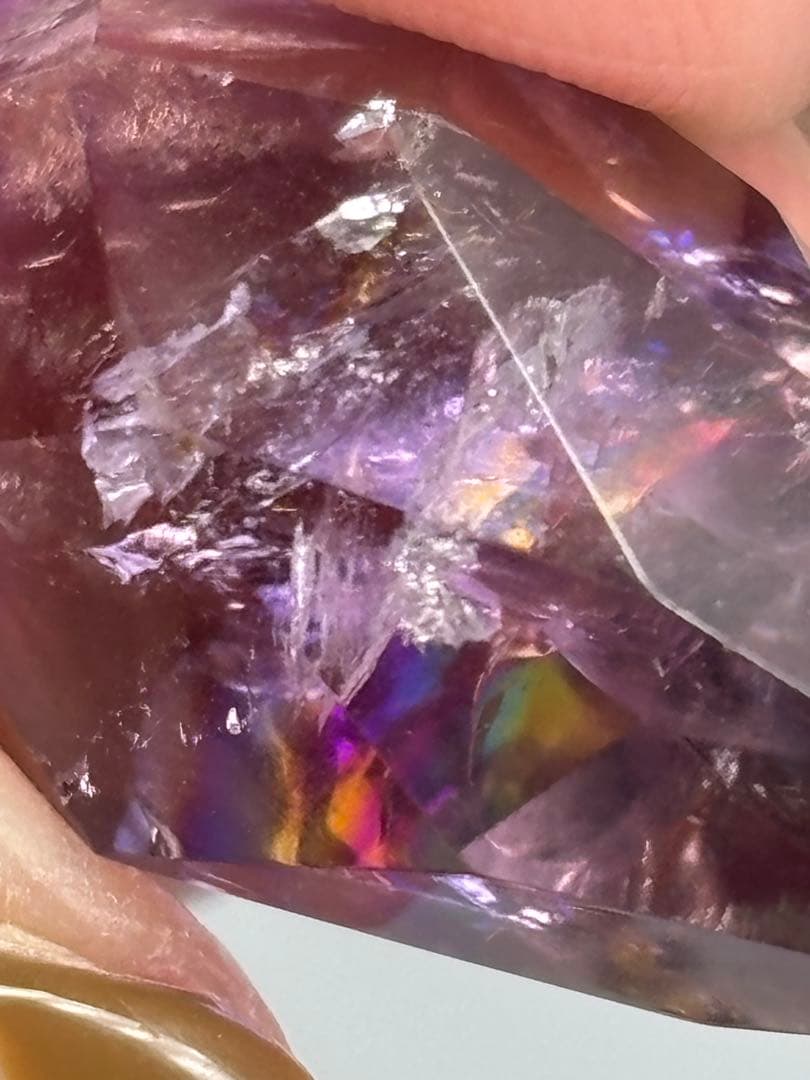 《高発色！濃色！高品質！アメトリン＊虹入りペンデュラム（蝶々チャーム）》