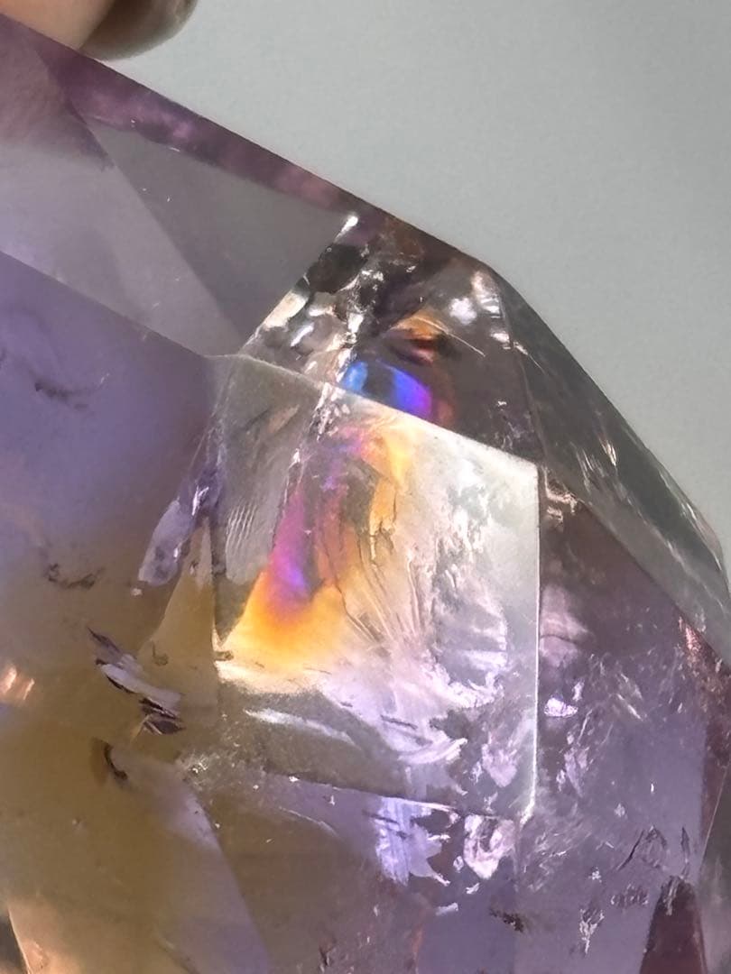 《高発色！濃色！高品質！アメトリン＊虹入りペンデュラム（蝶々チャーム）》