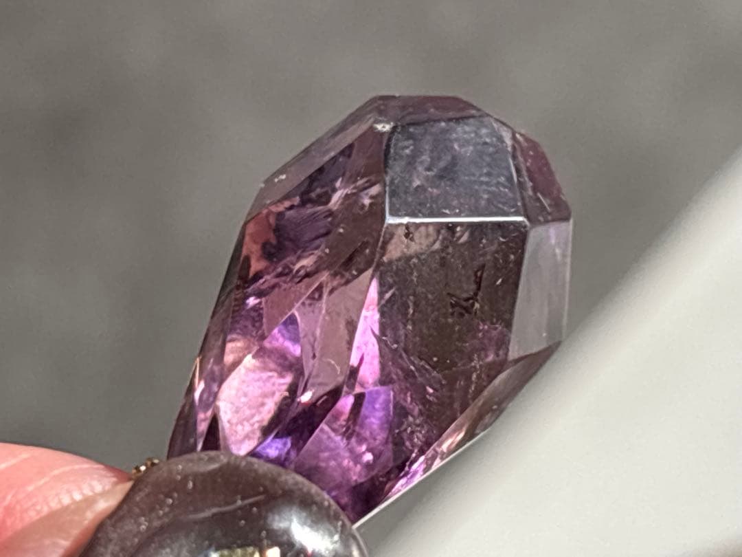 《高発色！濃色！高品質！アメトリン＊虹入りペンデュラム（蝶々チャーム）》