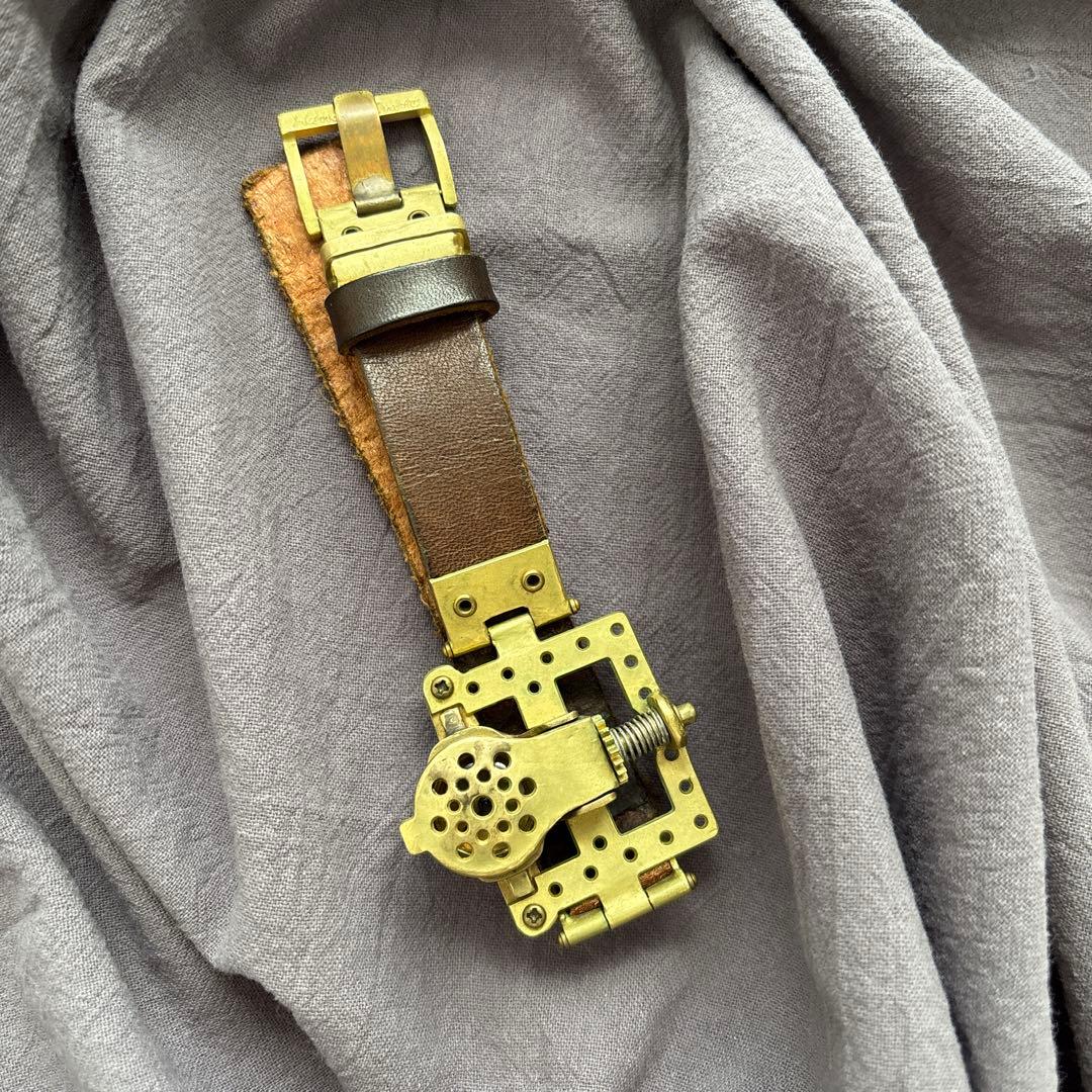 【動作未確認】アンティーク スチームパンク腕時計