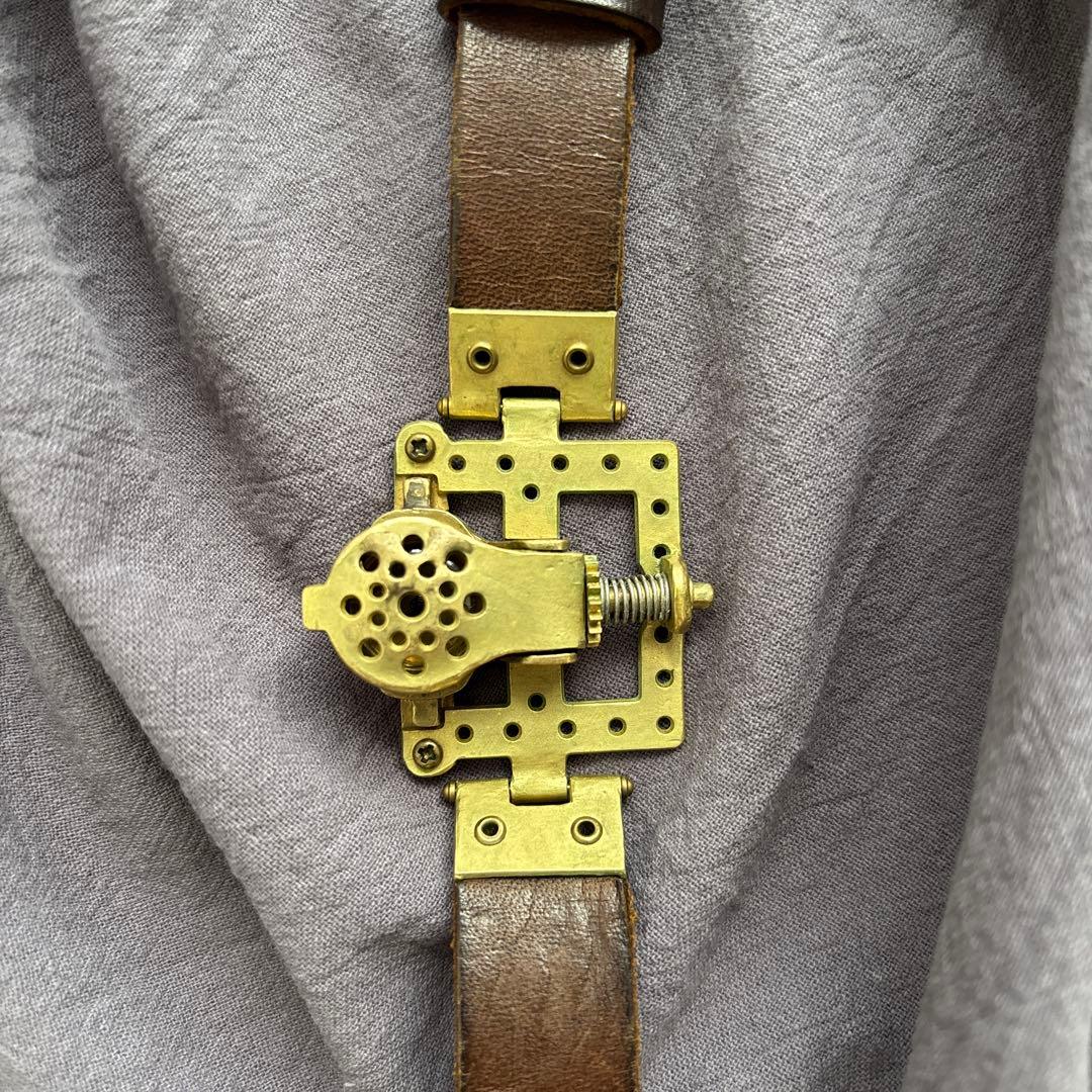 【動作未確認】アンティーク スチームパンク腕時計