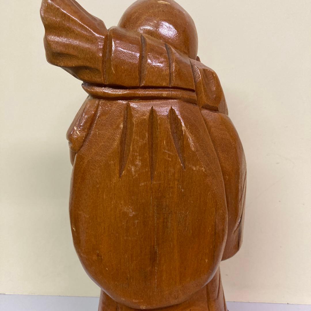 E-4 布袋様 七福神 仏像 木彫り 木製 置物 縁起物 #開運 金運 招福