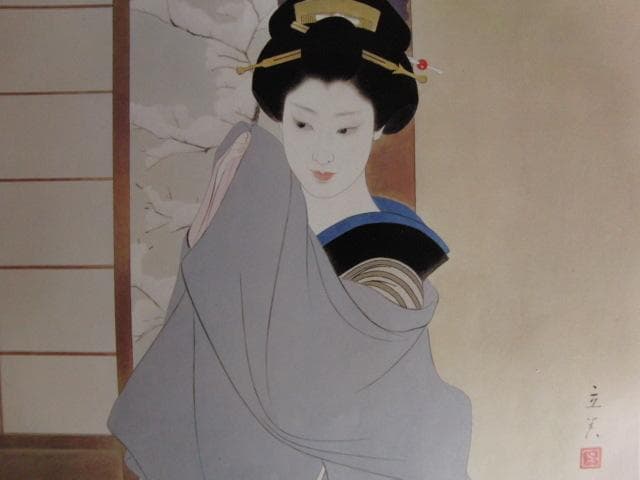 志村立美、【雪あかり】、希少な大判額装用画集より、美品、新品額装付