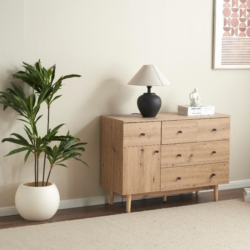 引き出し5杯 チェスト 収納棚 キャビネット サイドボード北欧 木目調 おしゃれ