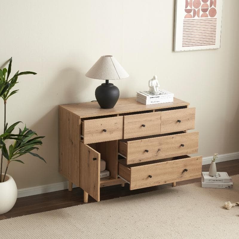 引き出し5杯 チェスト 収納棚 キャビネット サイドボード北欧 木目調 おしゃれ