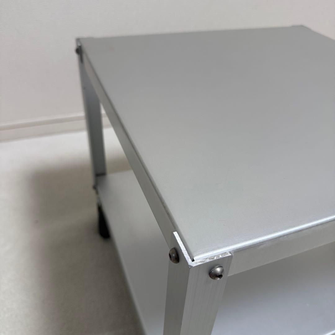 【廃盤・希少】無印良品 アルミ ローテーブル サイドテーブル　インダストリアル