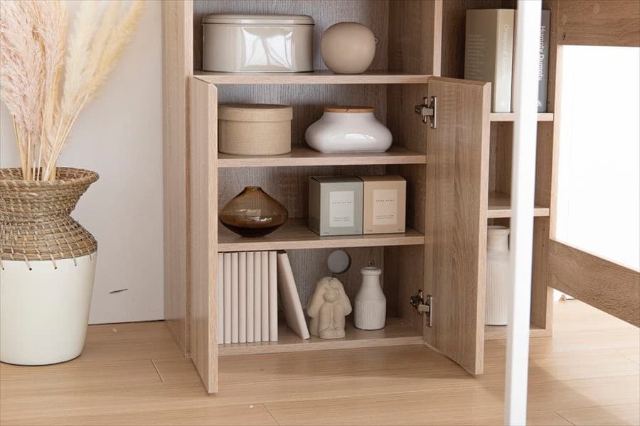 【送料無料】【幅120cm】L字収納・棚付きデスク 机 木目調 ワーク 学習