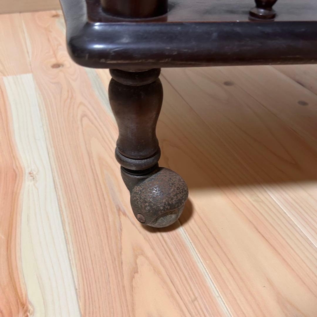 【送料込み】飛騨産業　アンティーク　天然木　キッチンワゴン　ダークブラウン